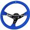 350mm Deep Dish Blue Suede Steering Wheel