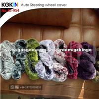 KGKIN Fur Universal Steering Wheel Covers