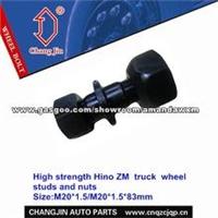 High Strength Hino ZM Truck Wheel Studs And Nuts