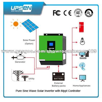 3000va/2400W DC To AC Solar Invertors With City Power Input