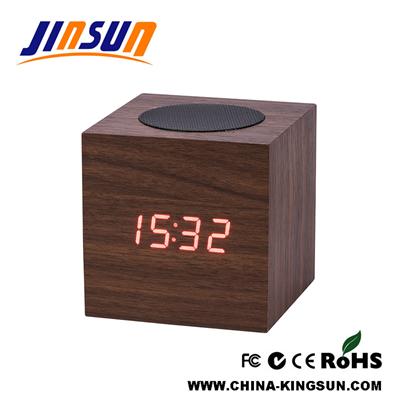 Cube Shape Modern Bluetooth Speaker With Led Alarm ClockmsmeLm