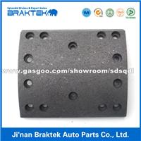 Truck Trailer Brake Shoe Lining With 14holes