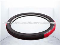 Kinge Car Steering Wheel Cover Black Red Color New Model