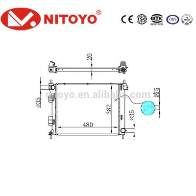 NITOYO QUALITY RADIATOR FOR HYUNDAI I20 1.4 CRDI 09 25310-4P700