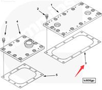 Cummins K38 K50 K50-DPM Water Header Cover Gasket 3637727 3009324
