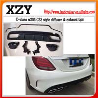 C-class w205 C63 AM style diffuser exhaust tips