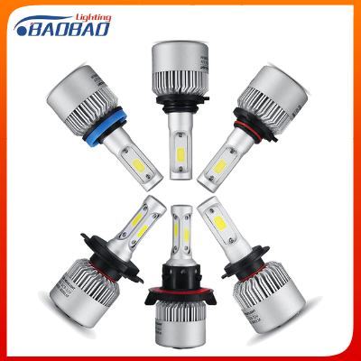 Factory price auto lighting 72W 6500K S2 headlamp bulb led lights COB h4 h11 h13 h7 LED car headlight 9006 9005 led bulb light
