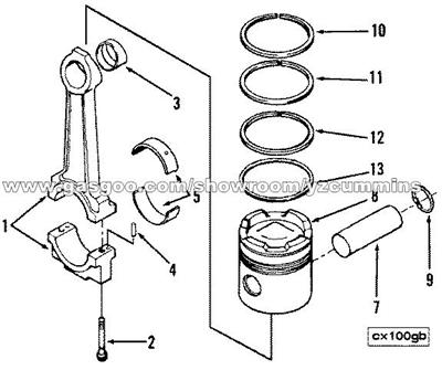 For China CCEC Manufacturer Cummins3042320 Piston Engine Nta855