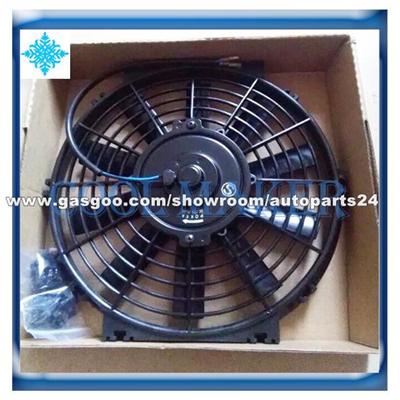 Car Ac System Condenser Cooling Motor Fan 10 Inch 12V/24V Blowing