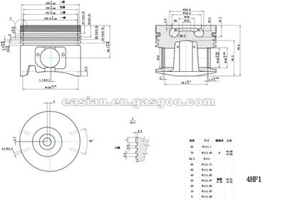 Isuzu 4HF1 Piston 8-97095-585-1 8-97176-655-0|112mm Piston With Pin And Clip