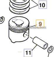 Piston Standard for ISUZ U engine 4LE1 & 4LE2 in JCB model 02/803098 02/803099