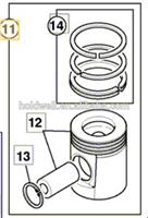 Piston (Kit-piston & rings) (Piston assembly) J CB replacements 02/202920 02/201505
