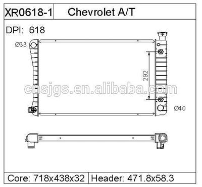 radiator for chevrolet C/K SERIES PICKUPS 91~93 DPI:618