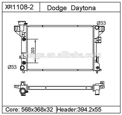 radiator for Chrysler daytona 91~93 DPI :1108