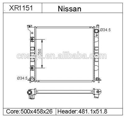 radiator forNISSAN90-96 300 ZX dpi:1151