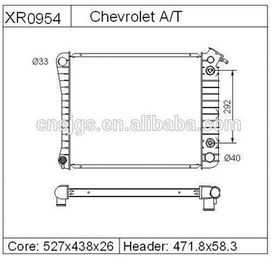 radiator for chevrolet C/K SERIES PICKUPS 85~96 DPI:954