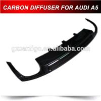 For Audi A5 S5 Diffuser 2010 2D Coupe Carbon Rear Bumper Lip Diffuser 2009+