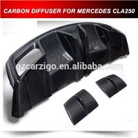 Carbon Fiber Rear Diffuser Lip Spoiler For Mercedes Benz Fit C117 CLA250 260 CLA45