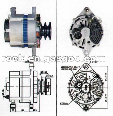 NEW HNROCK 28V 45A ALTERNATOR JFZ2904 3701010_AKZG5-6 FOR XI CHAI 6DF2/6110 SERIES DIESEL ENGINE