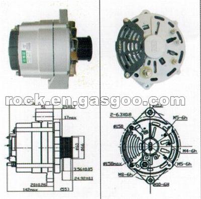 NEW HNROCK 28V 55A ALTERNATOR JFZ2902A D11-102-11+B FOR SHANG CHAI 6114 ENGINE