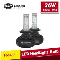 2017 Auto Accessories S1 36w led headlight bulb h7 ,h7 bulb ,car h7 led headlight bulbs