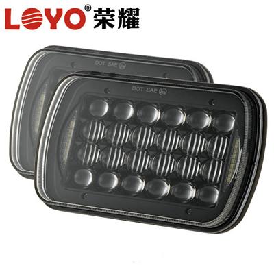 5D 72w 5x7" led headlight for jeepTruck Tractor 5x7 inch Rectangular Replacement Headlight with DRL