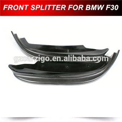 Carbon Fiber Front Splitter Aprons Bumper Lips Fit For 12-14 Bmw F30 Non M-Tech