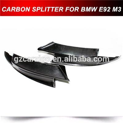 E90 E92 E93 M3 FRONT LIP SPLITTER CARBON FIBER FOR BMW 2007 2008 2009 2010 2011 2012 2013