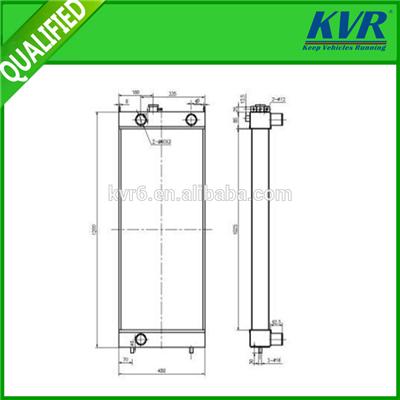 For Komatsu WA470-6B/WA480-6 wheel loader engine cooling radiator OEM 421-03-44120 4210344120
