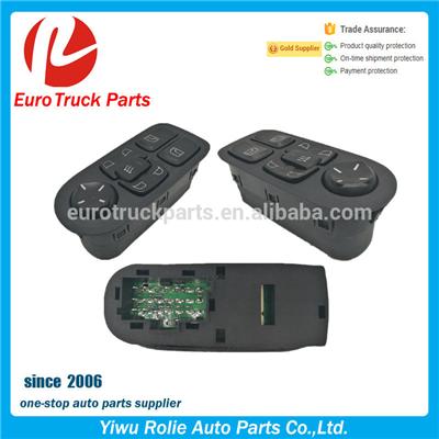 OEM 1811137 Heavy duty euroepan truck window lift switch DAF CF85 truck plastic power window switch