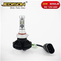 EMC high bright car led headlight bulbs h7 h8 h11 9005 9006 h4 fanless 6v led headlight