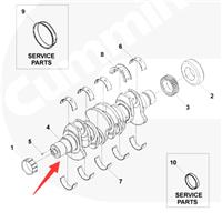 Cummins ISD ISDE ISDE4 4D Engine Crankshaft 3974539 5289840