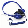 3.5mm Length Of 1.2m Blue Headband Airlines Headphone