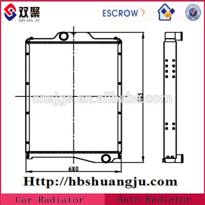Hot sale!!! Aluminum Radiator For Dongfeng Truck