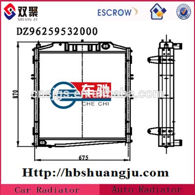 All Aluminum Pickup Trucks radiator for Shacman oe: DZ96259532000