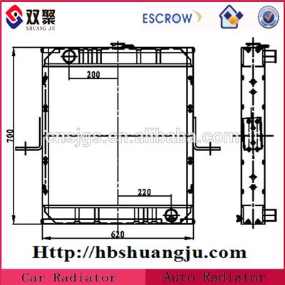 Copper Radiator Cheap Price for Dongfeng