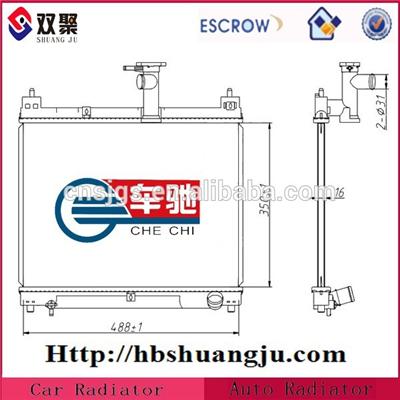 China extruded aluminum radiator oe:16400-OM020