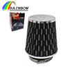 Shining chromed metal carbon cotton gauze cone high flow air filter