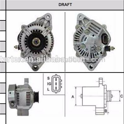 Wholesale electric auto car alternator for Toyota Tercel 27060-16140 alternator