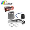 Auto engine universal silver conical air filter with pipe kits