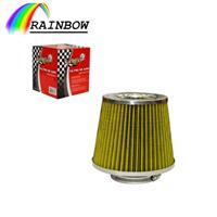 Yellow Cotton Gauze Chromed cold high flow air filter