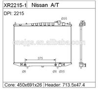 Radiator forNissan Frontier 98~04 OE:214609Z000 DPI:2215