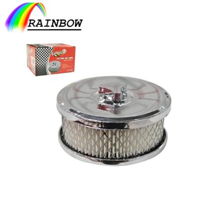 White paper metal mesh complete chromed 4" high flow auto air filter