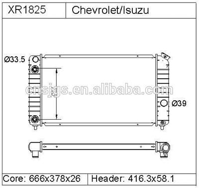 Radiator ForISUZU HOMBRE 96 OE:52462545 DPI:1825