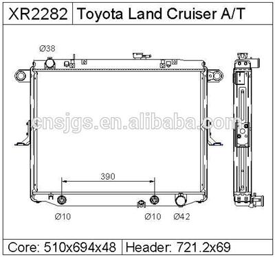 radiator forToyota Landcruiser / LEXUS LX470 OE : 16400-50210/16400-50211/16400-50212 DPI : 2282