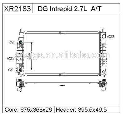 radiator for CHRYSLER CONCORDE 98~04 oe: 4758288 dpi 2183