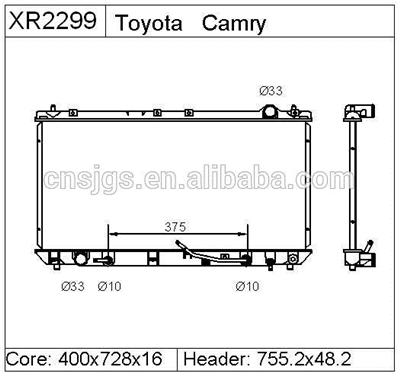 radiator for Camry/Solara 97-01 DPI:2299 oe:164000A200