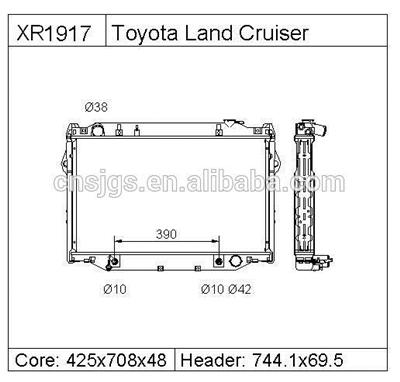 radiator forToyotas Landcruiser 93~97 OE 1640066040 DPI 1917