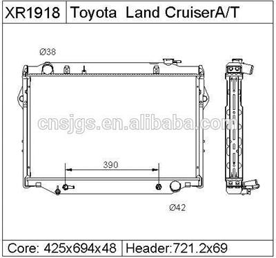 adiator forToyotas Landcruiser 95~97 OE 1640066080 DPI 1918