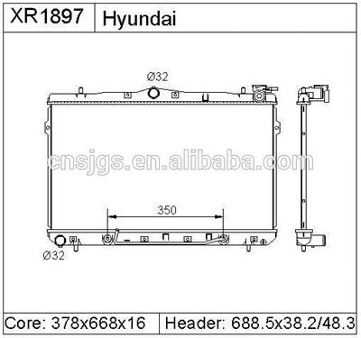 radiators for HYUNDAI Elantra Tiburon oe: 2531029010DPI 1897